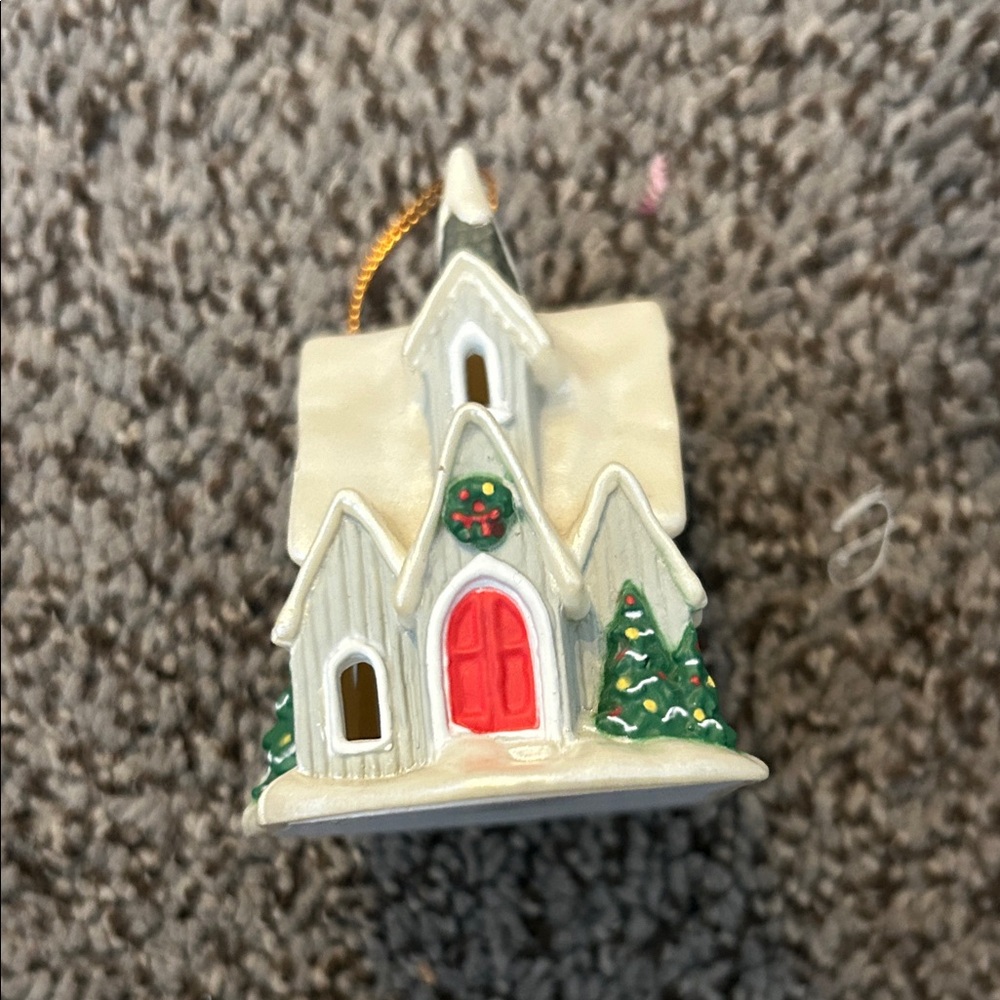 Avon Snow Frost Falls Church Victorian Village Light Cover Christmas Ornament